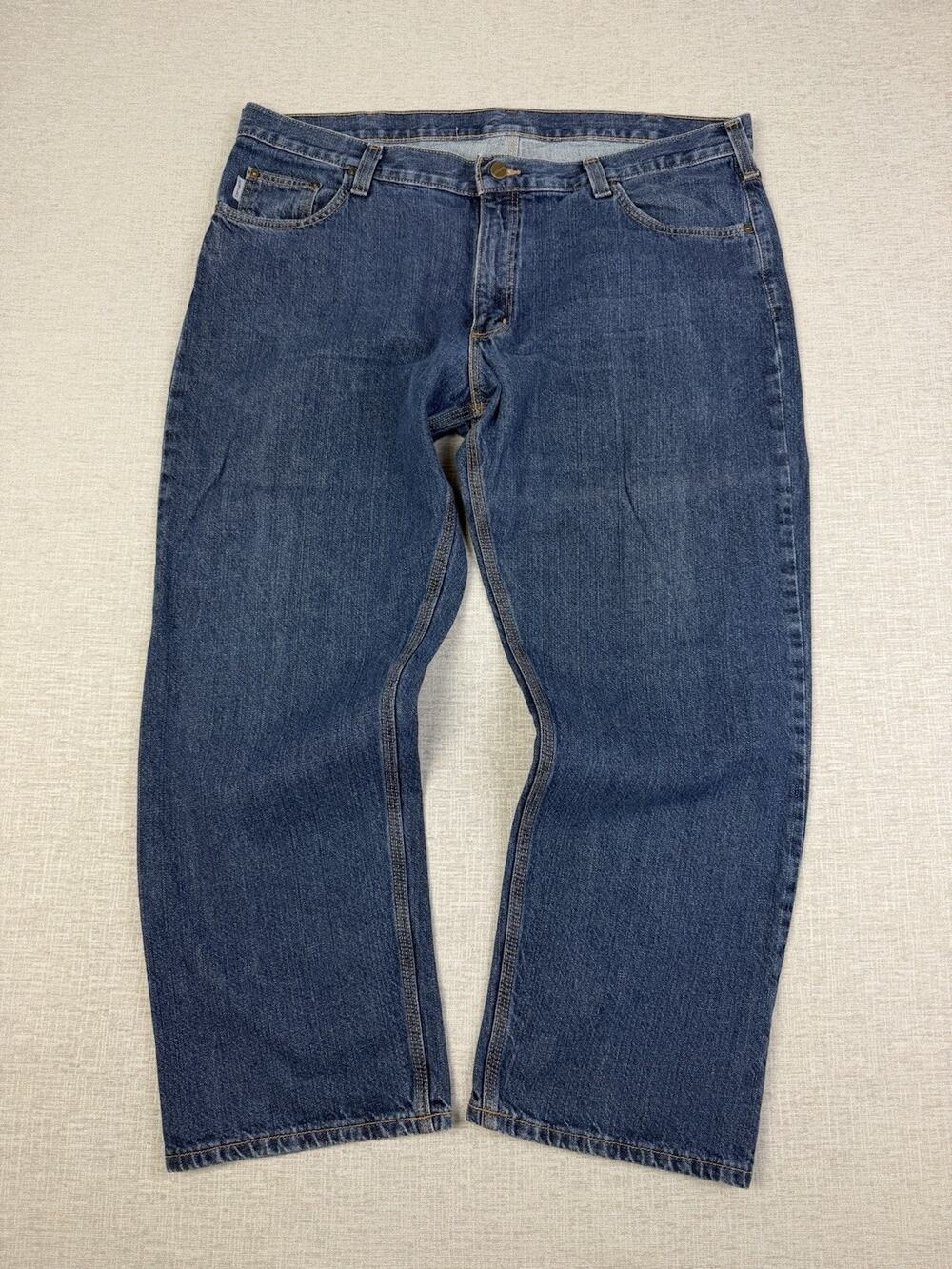 Carhartt Jeans Men’s Measured 42x28 Blue Denim Straight Leg Workwear